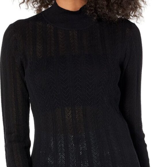 Paige Women's LYSETTE Turtleneck Cotton Silk Blend Sweater - Picture 1 of 2